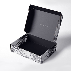 Packaging Shipping Kraft Black Carton Paper Box with Logo Customized Cardboard Corrugated Pink Mailer Clothing Paper Box