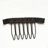 Peignes et pinces à perruque en acier inoxydable personnalisés, vente en gros, 5/6/7 dents, accessoire pour extensions de cheveux humains Lace Front, outil très demandé