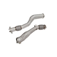 Tuyau de descente en acier inoxydable MPER T304 avec bouclier thermique pour BMW X3M X4M F97 F98 S58, haut débit, montage direct, installation facile