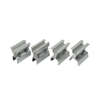 Support de fixation pour panneau solaire anodisé, fixation de module photovoltaïque sur toit métallique, résistance au vent 60 m/s, résistance à la neige 1,4 KN/m²
