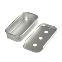Boîte en étain coulissante petite et personnalisée, recyclable, avec trous creux pour bonbons, menthe, emballage métallique