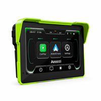AOOCCI Petit Navigateur GPS pour Moto Écran CarPlay 7 Pouces Android Auto Sans Fil Étanche IP67 Écran Tactile Bluetooth