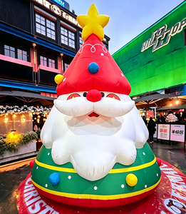 Árbol de <span class=keywords><strong>Navidad</strong></span> Inflable Gigante de Santa Claus con Luces LED, Decoración Inflable para Jardín y Patio Exterior - Product Image 1