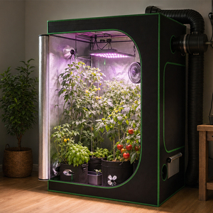 Kit <span class=keywords><strong>de</strong></span> tente <span class=keywords><strong>de</strong></span> <span class=keywords><strong>culture</strong></span> pour plantes horticoles d'intérieur Boîte complète <span class=keywords><strong>de</strong></span> jardinage avec lumières LED Serre <span class=keywords><strong>de</strong></span> jardin - Product Image 1