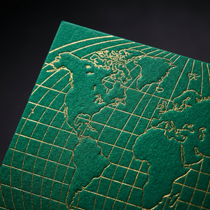Tarjetas de Agradecimiento con <span class=keywords><strong>Mapa</strong></span> de Constelaciones en Verde Esmeralda, Papel Plateado con Relieve, Impresión Personalizada, Tarjetas de Regalo Corporativas para Bodas, al por Mayor - Product Image 2