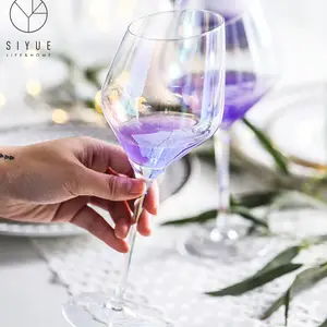 Bán Buôn Hoàn Hảo Rõ Ràng Sang Trọng Pha Lê Glass Wedding Party Rượu Vang Đỏ Nước Soda Uống Cốc Với Hộp 1671