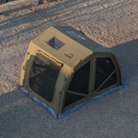 Tente pneumatique Coody 10.0 Pro Air - Vert armée, tente gonflable d'extérieur pour le camping, 4 saisons, résistante au vent, grande tente pour 2 à 4 personnes