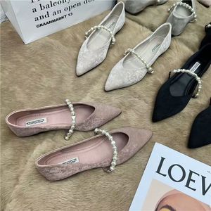2024 estate nuovo stile scarpe basse francesi <span class=keywords><strong>Chic</strong></span> ed eleganti scarpe basse stile bambola coreana Slip-On piatte per le calzature di primavera - Product Image 3