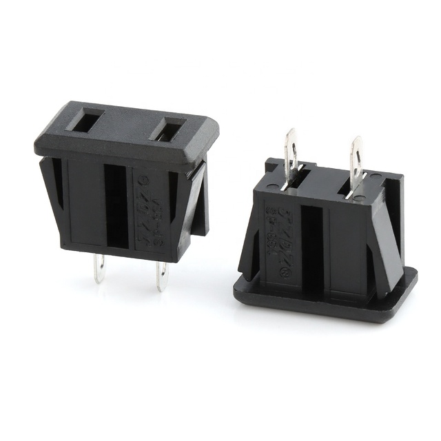 250V 10A Dual Hole AC Power Socket AC-101 for Industrial Equipment with Copper Contacts 6A Rated Current
