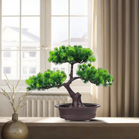 OH ARTS Bonsaï Arbre Artificiel En Plastique En Pot Décor Intérieur Mini Verdure Offre Spéciale Simulation Table Ornement Petite Plante De Bureau