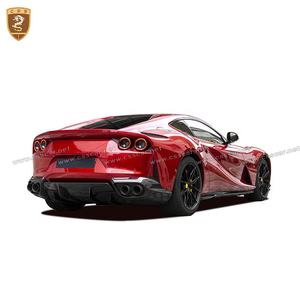 Pare-choc avant <span class=keywords><strong>en</strong></span> Fiber <span class=keywords><strong>de</strong></span> carbone véritable, <span class=keywords><strong>tissu</strong></span> <span class=keywords><strong>de</strong></span> Style Oem diviseur latéral, fond <span class=keywords><strong>de</strong></span> <span class=keywords><strong>porte</strong></span>, accessoires d'extérieur pour Ferrari 812, 1 pièce - Product Image 2