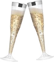 30 verres à champagne jetables en plastique de 4,5 oz, verres à champagne brillants de qualité supérieure pour bar, pub, club, restaurant, usage domestique