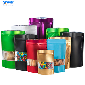 Sachet d'emballage en plastique mat coloré à bas prix, pochette refermable en aluminium avec fermeture éclair pour poudre protéinée et céréales - Product Image 2