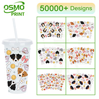 Autocollants de transfert UV double face motif papillon Osmo 24 oz pour gobelets en plastique