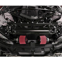 Système d'admission d'air froid frontal en silicone à haut débit JUXING noir + rouge pour BMW M3 G80, M4 G82, M2 G87, S58 (2020+)