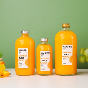 Tái Sử Dụng 250Ml 500Ml <span class=keywords><strong>750Ml</strong></span> Boston Vòng Chai Nước Thủy Tinh Với Nhôm Vít Nắp Cho Nước Cam Nước Sốt Nóng Smoothies Lưu Trữ - Product Image 2