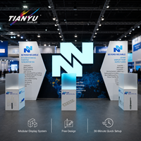 Système de stand d'exposition TIANYU, structure en aluminium et panneaux en tissu pour stands modulaires de salons professionnels, conférences, commerce de détail et événements de marque