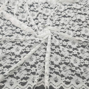 Dentelle française blanche en nylon tricoté, dentelle de luxe traditionnelle pour la décoration de la maison, décoration décontractée et utilisation pour les fêtes - Product Image 1