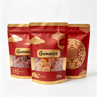 Sachet Doypack Personnalisé en PE Alimentaire Anti-Odeur Réutilisable avec Fermeture Éclair pour Fruits Secs, Protéines, Thé, Bonbons et Aliments