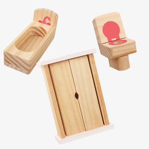 Meubles mignons de Style nordique pour grands enfants, bricolage américain 3D Puzzle en bois fait à la main maison de poupée jouer à l'intérieur de la maison pour enfants - Product Image 4