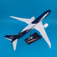 Modèle d'avion en résine ABS de haute simulation de 47 cm, Lufthansa B787 100e anniversaire, avec éclairage LED et train d'atterrissage