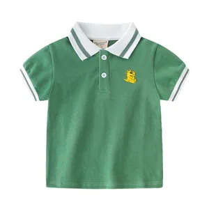 Yeni gelenler erkek Tshirt çocuk t-shirt çocuklar Polo GÖMLEK pamuklu üst giyim erkek kısa kollu Polo GÖMLEK s