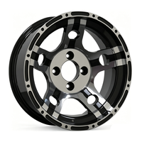 Jantes en alliage d'aluminium 12x7.0, PCD 4x102, ET-10.5, CB 70.2, concaves profondes, face usinée, pour voiturette de golf, VTT, UTV, performance personnalisée