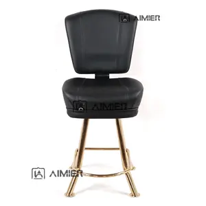 New Style Design Slot Machine Chair Stable Gambling Chair Genuine Leather Rotation Adjustment Golden Casino Chairs