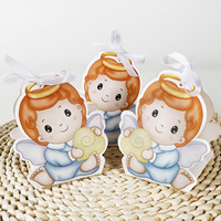 Boîtes à Cadeaux pour Première Communion, Boîtes à Bonbons de Baptême Religieux, Décorations de Baby Shower « Que Dieu Bénisse » pour Garçons et Filles