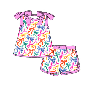 Abbigliamento Occidentale Personalizzato per Bambini, Completo per il 4 Luglio, Outfit per Ragazze Rosso Bianco Blu, Set con Bretelle e Pantaloncini, <span class=keywords><strong>Vestiti</strong></span> per Bambine - Product Image 4