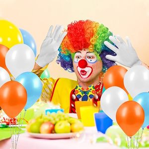 Conjunto de disfraz de payaso, peluca de Nariz de payaso, pajarita, guantes blancos divertidos para Halloween, Navidad, Carnaval, circo, fiesta de Cosplay - Product Image 4