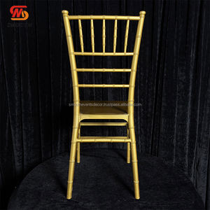 Sillas Apilables de Resina Plástica Dorada para Decoración de Bodas, Sillas Desmontables para Salón de Banquetes y Exteriores - Product Image 2