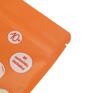 Kit de bolsas de ganchillo de hilo de plástico personalizadas al por mayor, bolsa de pie con cremallera de fondo plano con logotipo, bolsas de embalaje de plástico con cremallera - Product Image 4