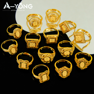 Anelli a Moneta in Oro 18k Stile Dubai, <span class=keywords><strong>Gioielli</strong></span> <span class=keywords><strong>Arabi</strong></span> di Lusso, Inossidabili e Cavi, Anello Retrò da Donna - Product Image 2