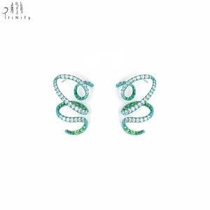 New Collection Pure Titanium <b>Earrings</b> Fine Jewelry Wholesale Natural Garnet & White Sapphire Stud <b>Earrings</b> For Women Party Wear - Product Image 1