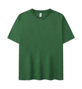 Venta al por mayor de algodón de manga corta de alta calidad en blanco logotipo personalizado básico suelto entrenamiento cuello redondo Simple camiseta de gran tamaño