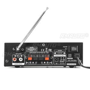 เครื่องขยายเสียงไฮไฟ 2.0 ช่องดิจิตอลบลูทูธเครื่องขยายเสียง 12V 240V รองรับบลูทูธ USB SD วิทยุพร้อมรีโมทคอนโทรล EU - Product Image 4