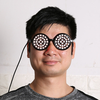 Gafas LED Espiralizadas Deslumbrantes para Bares, Discotecas, KTV, Fiestas, Halloween, Ambiente Festivo, Coloridas, Intermitentes, de Plástico para Navidad