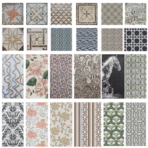 Mosaïque murale en pierre de pivoine, fond gris, grande mosaïque murale en <span class=keywords><strong>marbre</strong></span> personnalisée pour la décoration du hall d'hôtel - Product Image 4