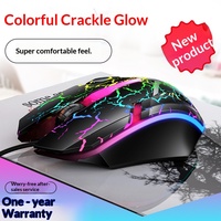 Souris filaire USB YINDIAO G6 avec éclairage RGB respirant, ergonomique, plug-and-play, pour ordinateur de bureau et ordinateur portable