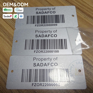 ป้ายติดตาม<span class=keywords><strong>พัสดุ</strong></span>โลจิสติกส์อะลูมิเนียมแบบกำหนดเอง ป้องกันการซีดจาง ทนทานต่อรังสียูวี พร้อมบาร์โค้ดสำหรับติดป้ายสินค้าคงคลัง - Product Image 2