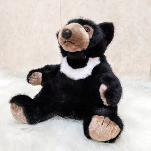 Stuffed Bear Toy Plush <b>Black</b> White Cat Doll Small Bear Plushie Children's Sleep <b>Pillow</b> Home Decoration Holiday Gift Polyester - Product Image 4