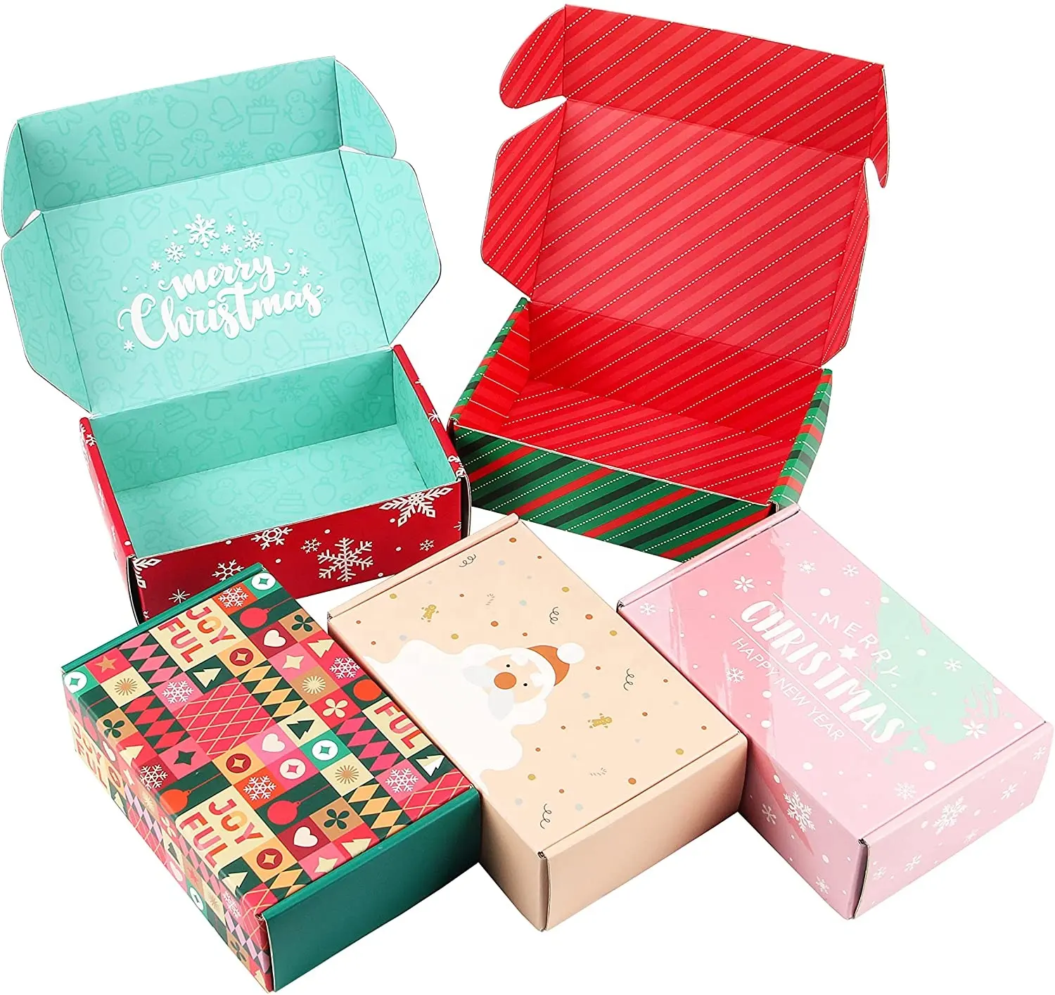 Offre Spéciale Nouvelle Saison De Noël Couleur Impression Estampage Logo Personnalisé Boîte En Carton De Noël Emballage