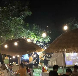 LS tùy chỉnh Hawaii Phong Cách Bãi biển Ô Tiki dù che nắng ngoài trời dù che nắng với mô hình thẳng điều khiển bằng tay cho các bên - Product Image 5