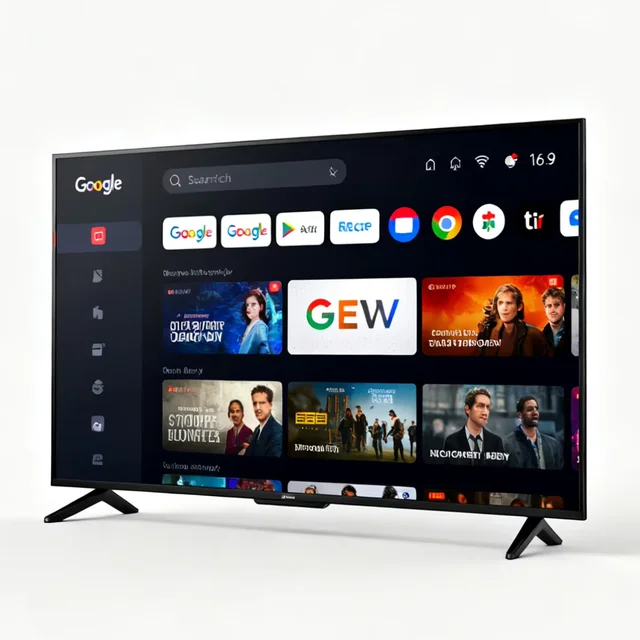 Weier 55-inch 4K UHD LED Projection Smart Google TV 5.0 Seamless Connectivity Wide Viewing Angle Hotel TV A+ Grade Panel 1 Year
