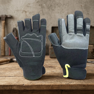 ถุงมือช่าง หนัง PU สายรัดข้อมือยืดหยุ่นกันลื่น ถุงมือนิรภัยอเนกประสงค์ - Product Image 4