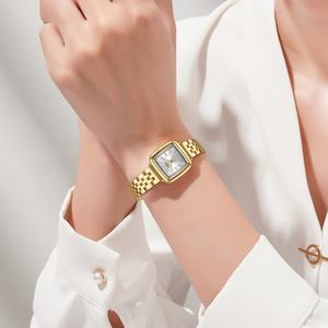 Reloj Retro Cuadrado Dorado CILOA para Mujer, Reloj de Cuarzo Personalizable de Alta Gama, Resistente al Agua, Regalo de Lujo Ligero - Product Image 4