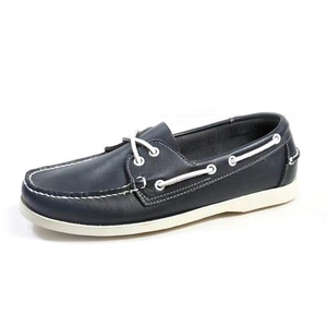 Mocassins de <span class=keywords><strong>bateau</strong></span> nautiques pour hommes en cuir véritable souple, grandes tailles, bleu marine, noir, marron, style pieds nus, plateforme, chaussures plates - Product Image 5