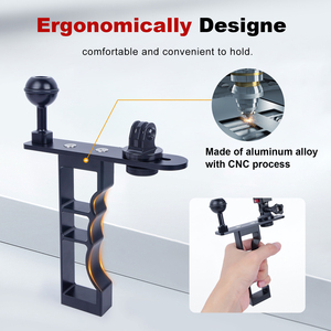 <span class=keywords><strong>Estabilizador</strong></span> de mano de montaje de cámara de acción de aleación de aluminio para <span class=keywords><strong>GoPro</strong></span> Insta360 con adaptador de cabeza de bola de 1/4 "-3/8"-1" - Product Image 4