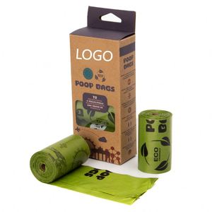 Sacs à déjections canines personnalisés 100% biodégradables et compostables en amidon de maïs PLA PBAT, épaissis, imperméables et anti-fuites - Product Image 5